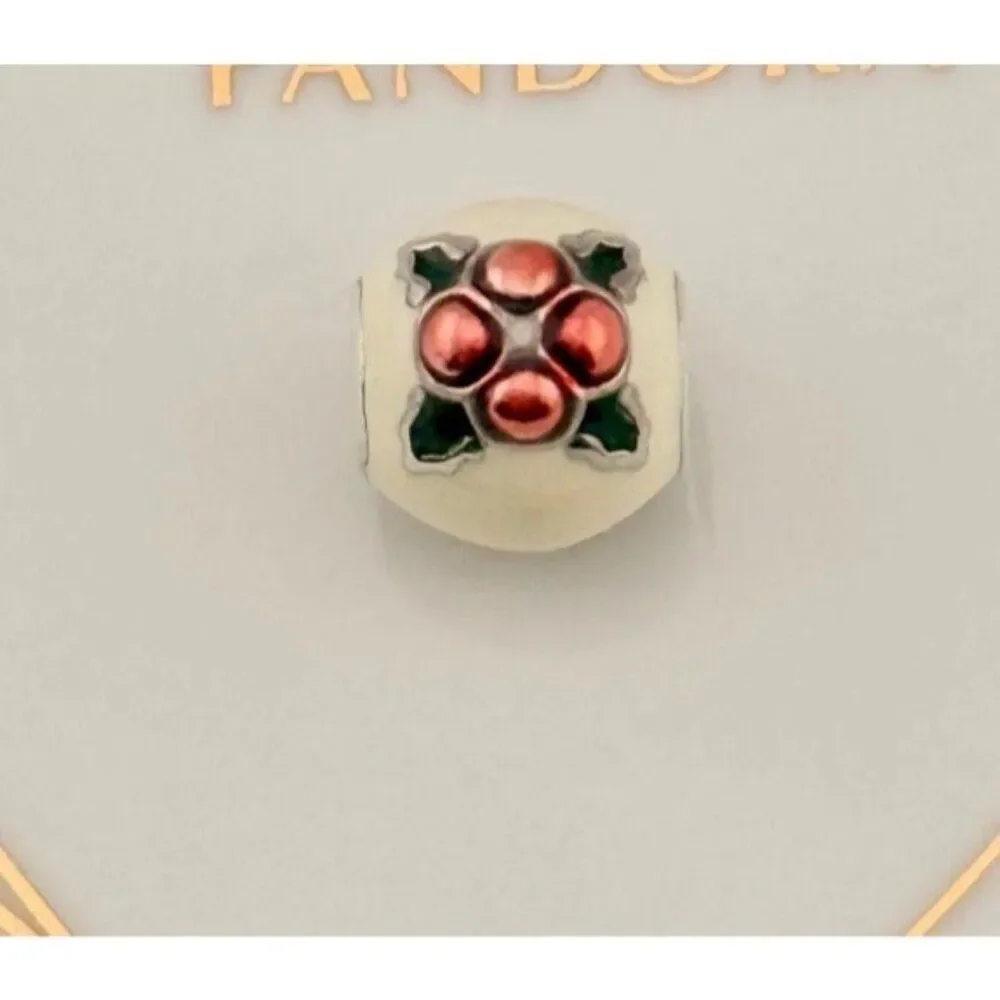 Pandora Christmas Pudding Festive Season Charm 791412ENMX New Genuine Authentic - Picture 2 of 5